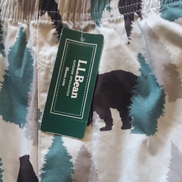L.L. Bean Comfort Stretch Woven Sleep Pants Sz. XL Flint Bear NWT - Picture 7 of 13